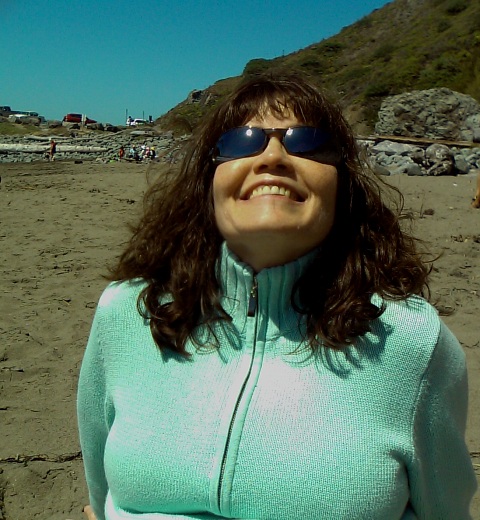 Debra at Russian River Beach, 2010